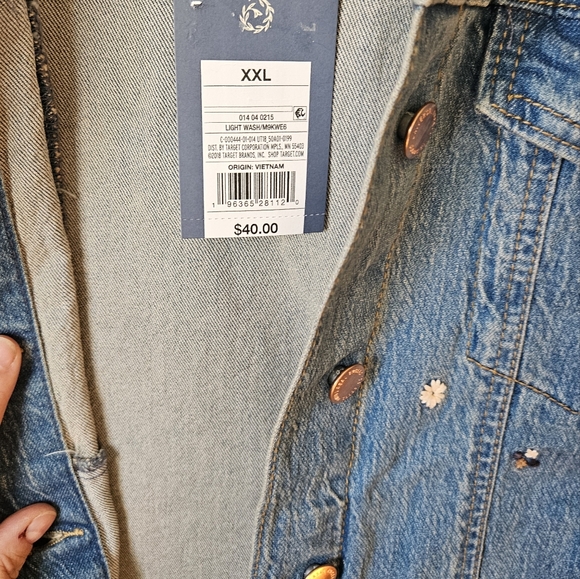 Universal Threads embroidered denim jacket NWT sz 2x - Picture 7 of 9